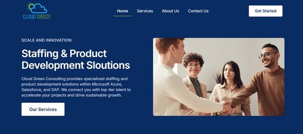 Cloud Green Consulting — website screenshot