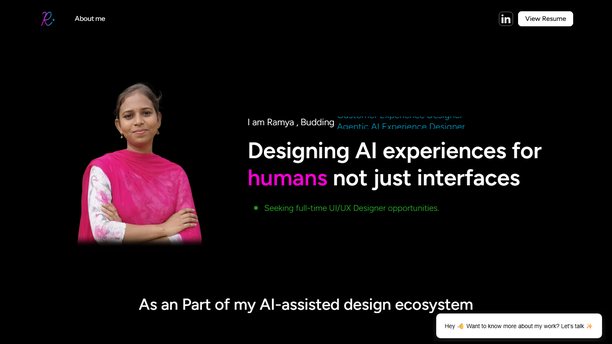 Ramya Babu — website screenshot