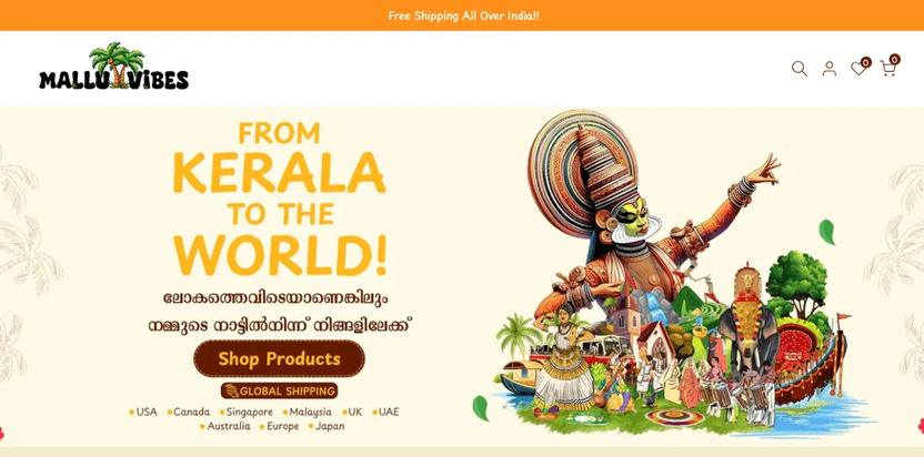 Mallu Vibes website screenshot