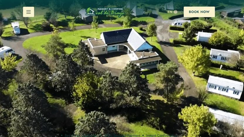 Camping Braye website screenshot