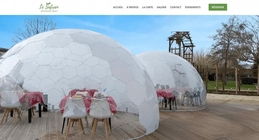 Le Safran Restaurant website screenshot